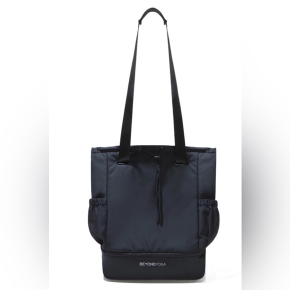 NWT Beyond Yoga Midnight Black Drawstring Backpack main image 6